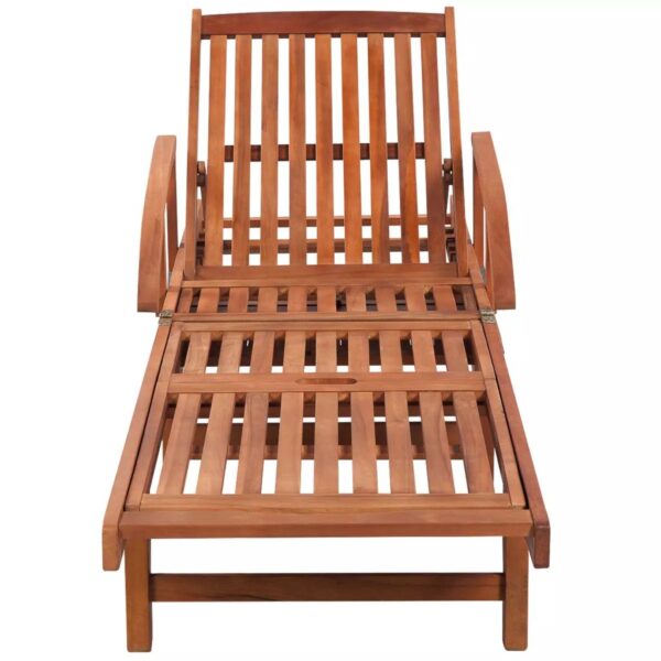 Sun Loungers 2 pcs with Table Solid Acacia Wood - Image 2