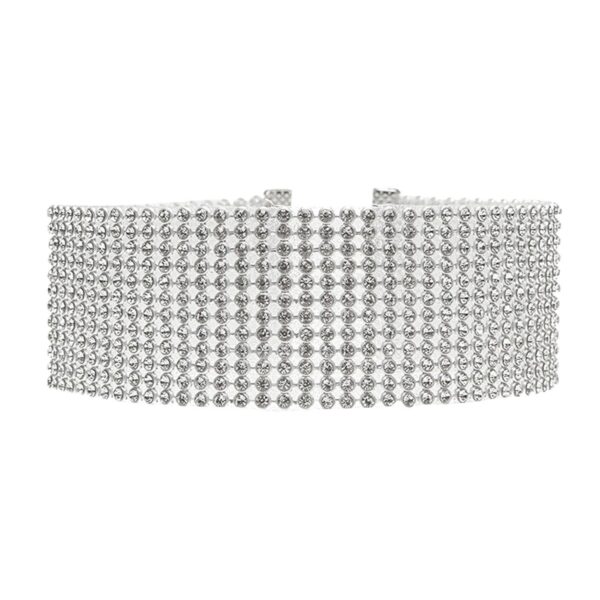 Flo Crystal Women's Chocker Necklace Set, 10mm, 16mm, or 25mm - Image 2