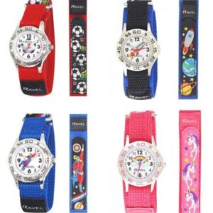 Ravel Children Velcro Nylon Watch Available Multiple Colour & Design R1507