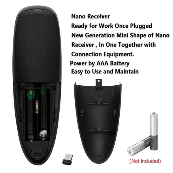 Wholesales G10S G10SPro G10SPRO BT Voice Remote Control Wireless Air Mouse With Gyro Sensing Mini Backlit For Android TV Box - Image 3