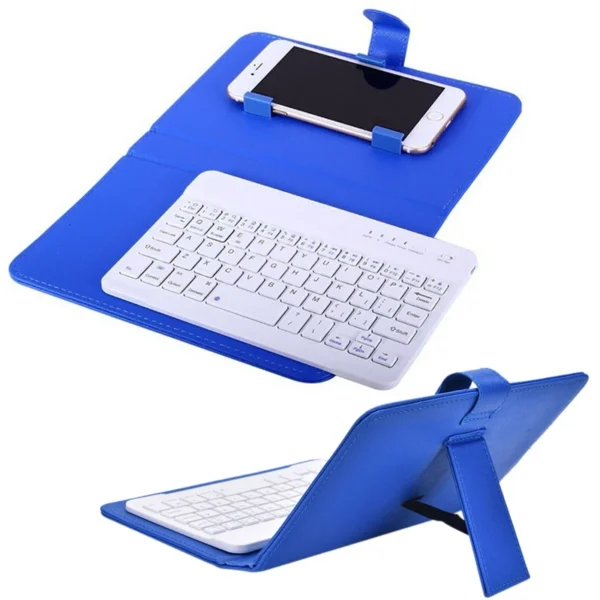Wireless Bluetooth Keyboard For Iphone Huawei Xiaomi Tablet Mini Keyboard Mobile Phone Gaming Keyboard PU Case Support - Image 3