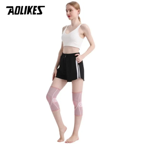 AOLIKES 1PCS Knee Brace Support for Arthritis Joint Nylon Sports Fitness Compression Sleeves Kneepads Cycling Running Protector - Image 5
