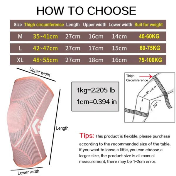 AOLIKES 1PCS Knee Brace Support for Arthritis Joint Nylon Sports Fitness Compression Sleeves Kneepads Cycling Running Protector - Image 6
