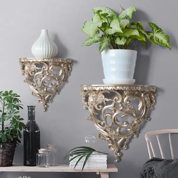 European Style Floating Shelf Creative Storage for Wall Decor Artware Crafts Wall Mount Storage Shelves for Kitchen Bathroom - Image 3