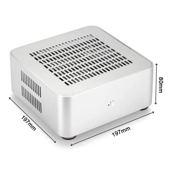 RGEEK L80S All Aluminum Chassis Small Desktop Computer Case PSU HTPC Mini-ITX PC Houses With Power Supply - Image 3