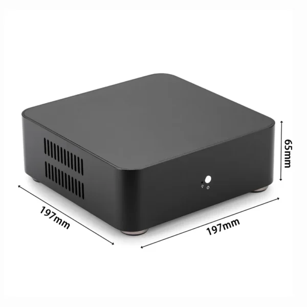 RGEEK L65 All Aluminum Chassis Small Desktop Computer Case PSU HTPC Mini itx pc with Power Supply - Image 2