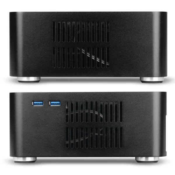 RGEEK L80S All Aluminum Chassis Small Desktop Computer Case PSU HTPC Mini-ITX PC Houses With Power Supply - Image 5