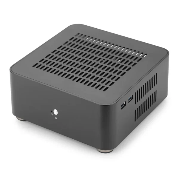 RGEEK L80S All Aluminum Chassis Small Desktop Computer Case PSU HTPC Mini-ITX PC Houses With Power Supply - Image 2