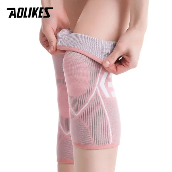 AOLIKES 1PCS Knee Brace Support for Arthritis Joint Nylon Sports Fitness Compression Sleeves Kneepads Cycling Running Protector - Image 2