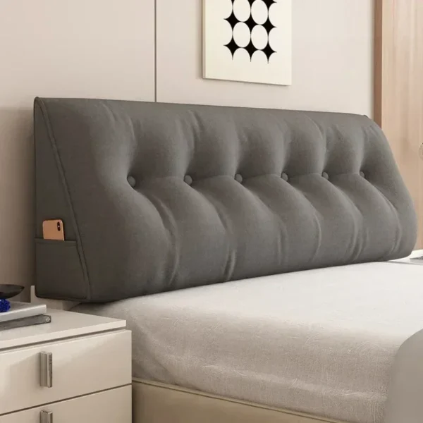 Large Triangular Pillow Bed Wedge Bed Rest Reading Pillow Backrest Positioning Support Bolster Cushion with Removable Cover - Image 2