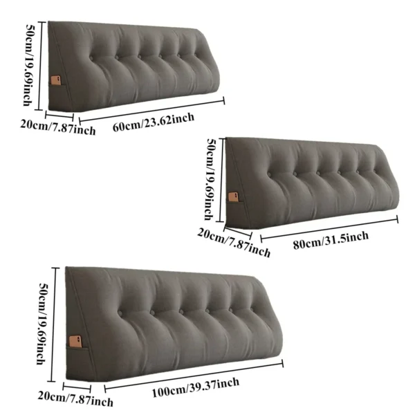 Large Triangular Pillow Bed Wedge Bed Rest Reading Pillow Backrest Positioning Support Bolster Cushion with Removable Cover - Image 6