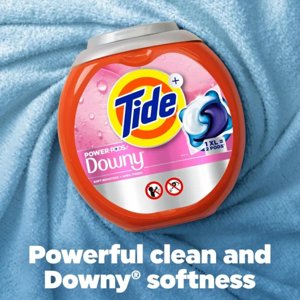 Power PODs 2-in-1 Laundry Detergent Pods with Downy Soft Boosters, Lasting Freshness with April Fresh Scent, 18/45/63 Count - Image 3