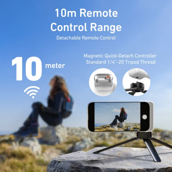 TELESIN Magnetic Phone Camera Shoot Hand Grip Phone Holder Shooting Aid Remote Control Handle for Iphone HUAWEI SAMSUNG Phone - Image 4