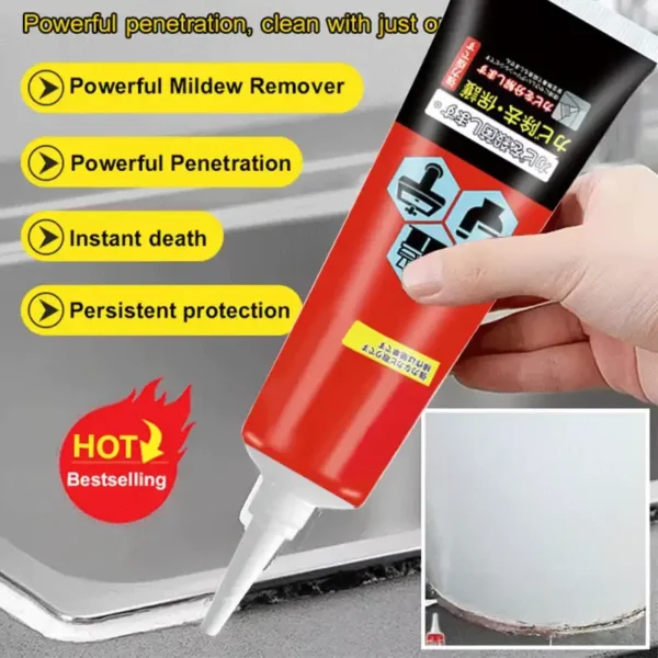 All-Purpose Mold and Mildew Remover Gel Effective Eco Mold Mildew Cleaner for Bathroom Washing Machine Refrigerator Strip - Image 2