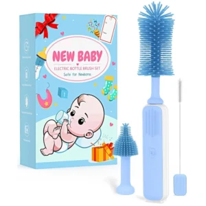 Electric Bottle Brush Cleaner, Baby Bottle Brush Set, 360° Efficient Cleaning, Long-lasting 2000mAh battery