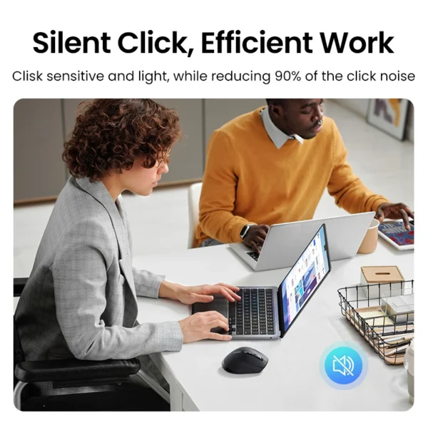 UGREEN Hyper-Fast Scroll Wireless Mouse Bluetooth 5.4 2.4G Ergonomic 5000DPI for MacBook Tablet Laptops Computer PC Mice - Image 4