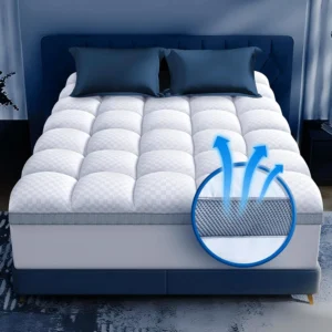 Premium Memory Foam Mattress Topper Queen for Ultra Comfort 2Inch Plush Pillow Top Queen Mattress Topper with Breathable Air