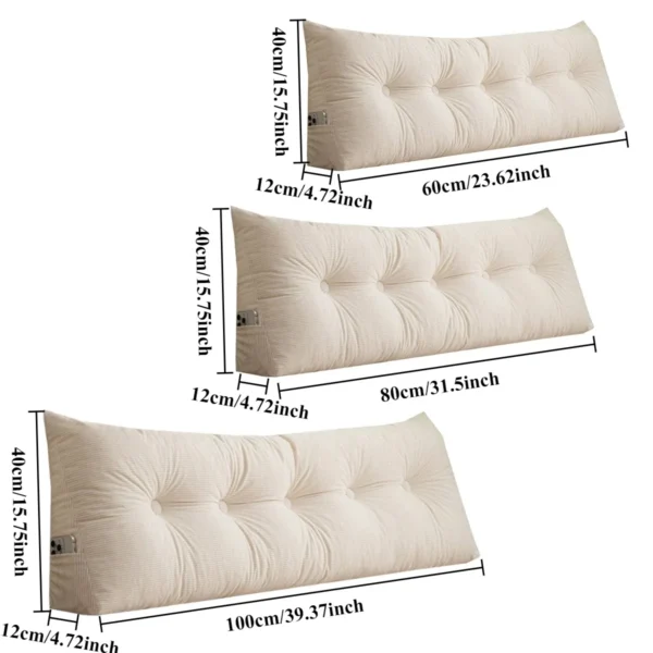 Newest Soft Corduroy Triangular Headboard Cushion-Cozy Bedroom & Living Room Decor, Comfortable for Reading or Lounging 삼각 쿠션 - Image 6