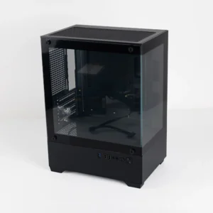 MANMU Computer Case Aluminum Micro-ATX pc Case Tempered Glass Cabinet Computer Slim pc Gaming Case
