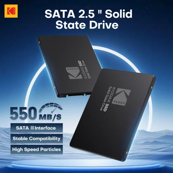 Kodak Sata 3 SSD Drive Solid Disk 1 TB 512GB 256GB 128GB 550Mb/s For Upgrade PC Laptop Desktops Diy Gaming Computer