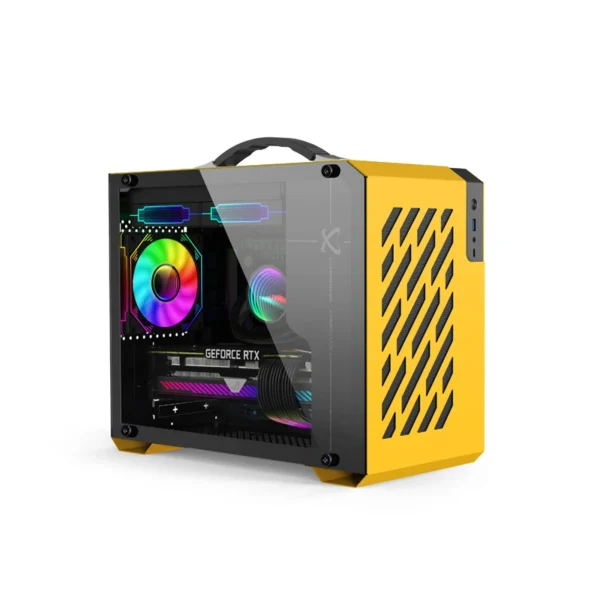 Power Train X200 MINI-ITX Handheld Computer Case Glass Side Transparent Case 240 Water Cooled MATX Desktop Small Host Case - Image 6