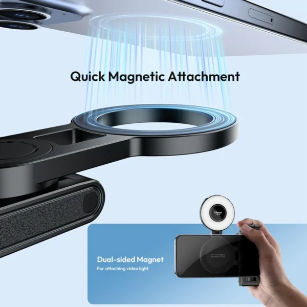 Ulanzi JJ03 Magnetic Phone Tripod Wireless Phone Grip Selfie Stick Desktop Tripod 360° Rotation Photography Livestreaming Vlog - Image 4