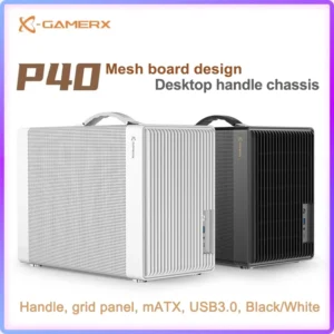 Power Train P40 MATX Mesh Case Handheld DIY Mini Compact ITX Type-c Desktop Game Computer Chassis Supports 350mm Graphics Card