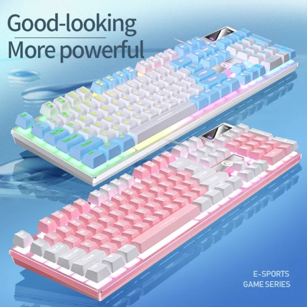 104 Keys Gaming Keyboard Wired Keyboard Color Matching Backlit Mechanical Feel Computer E-sports Peripherals for Desktop Laptop - Image 4