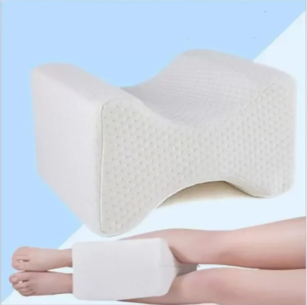 Memory Foam Knee Pillow for Side Sleepers Orthopedic Leg Hip Spine Alignment Support Pregnancy Sciatica Relief Lightweight Bed
