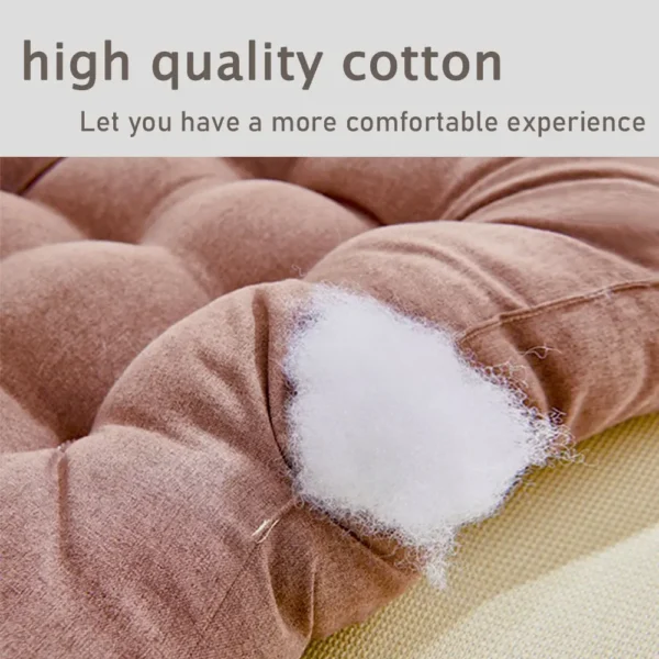 Linen Cushion Pearl Cotton Square Stool Backrest Pillow Home Office Computer Chair Protective Mat Seat Pad Buttocks Chair Mat - Image 3