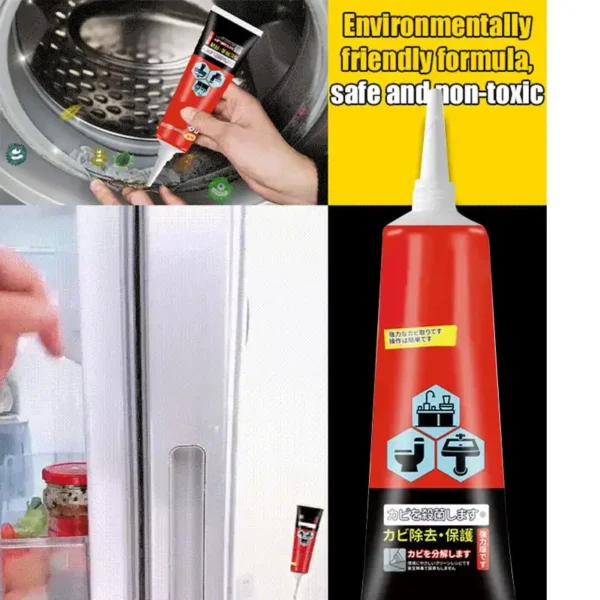 All-Purpose Mold and Mildew Remover Gel Effective Eco Mold Mildew Cleaner for Bathroom Washing Machine Refrigerator Strip - Image 3
