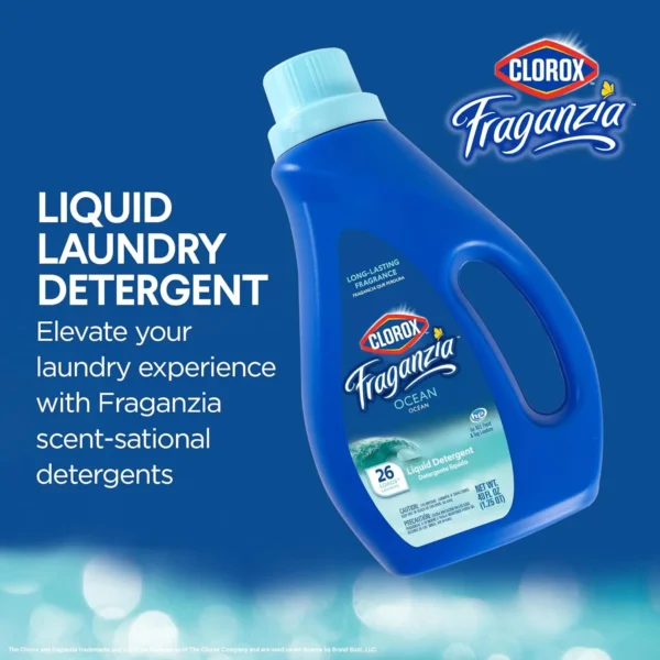 Fraganzia Liquid Laundry Detergent in Ocean Scent, 40oz | HE Compatible for All Front and Top Load Washing Machines - Image 3