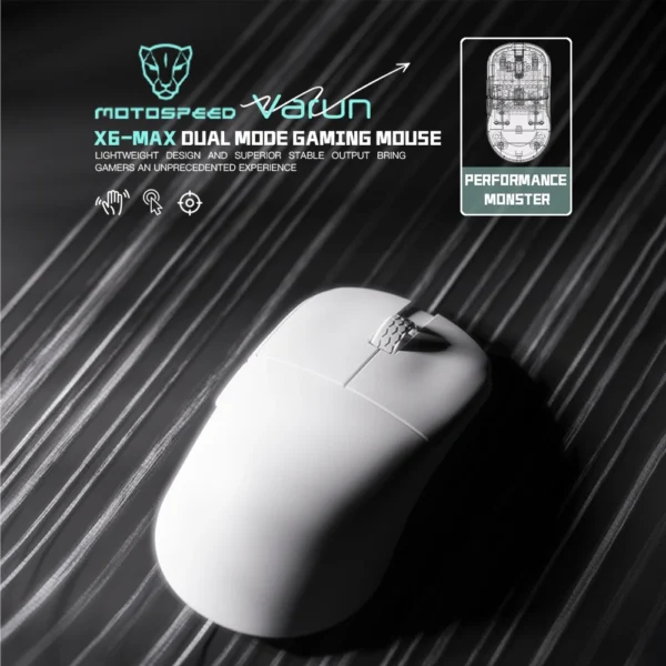 Darmoshark Gaming Mouse X6-MAX PAW3950 Wireless Dual-Mode 8k Motospeed Mouse 30000DPI Lightweight Macro Game Mice For PC Laptop - Image 4