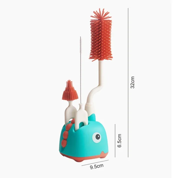 Silicone Bottle Cleaning Brush Baby Pacifier Straw Scrubber Small Brush 360 Degree Glass Cup Washing Kitchen Cleaning Tool Set - Image 5
