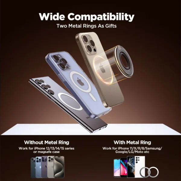 Joyroom Ring Phone Holder Colorful Magnetic Kickstand Silicone Ring Magnetic Phone Grip Holder Stand For iPhone 16 15 14 Pro Max - Image 6