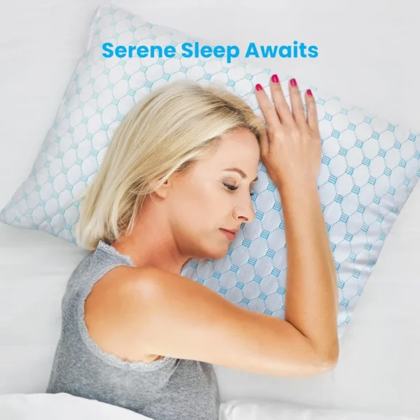 Memory Foam Cooling Pillow, Adjustable Loft Bed Pillow For Sleeping, Silky Ice Fabric, Washable Removable Bed Pillow Cover - Image 3