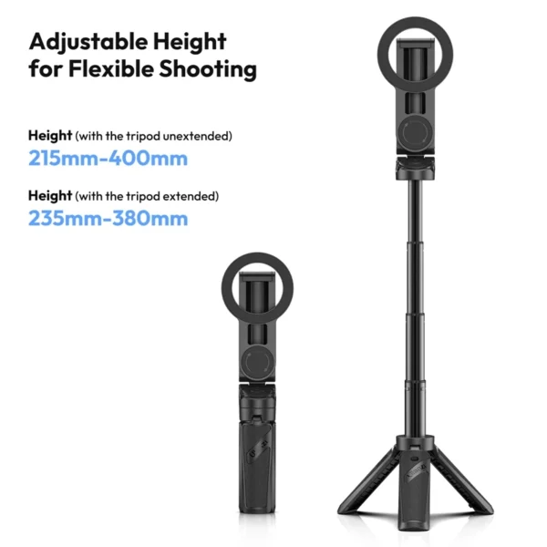 Ulanzi JJ03 Magnetic Phone Tripod Wireless Phone Grip Selfie Stick Desktop Tripod 360° Rotation Photography Livestreaming Vlog - Image 6