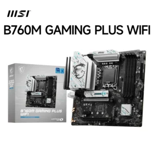 MSI B760M GAMING PLUS WIFI Diy Gaming Computer Motherboard intel 12th/13th Gen Ready, Dual PCle 4.0 M.2, ARGB Sync placa mãe