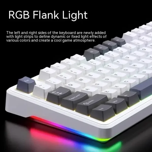 AULA F87Pro/F87 Mechanical Keyboard,Tri-Mode 2.4G/Wired/BT Wireless Keyboard,87 Key RGB PBT Gaming Keyboard - Image 2