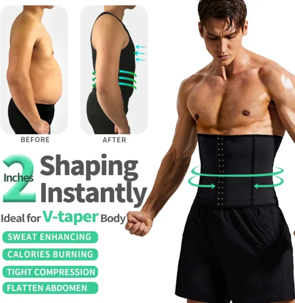 1pcs Men's Tummy Strap Silvering Sweating Breasted Sports Shaper Belt Waist Cinching And Waist Protection Fitness Waist Belt - Image 5