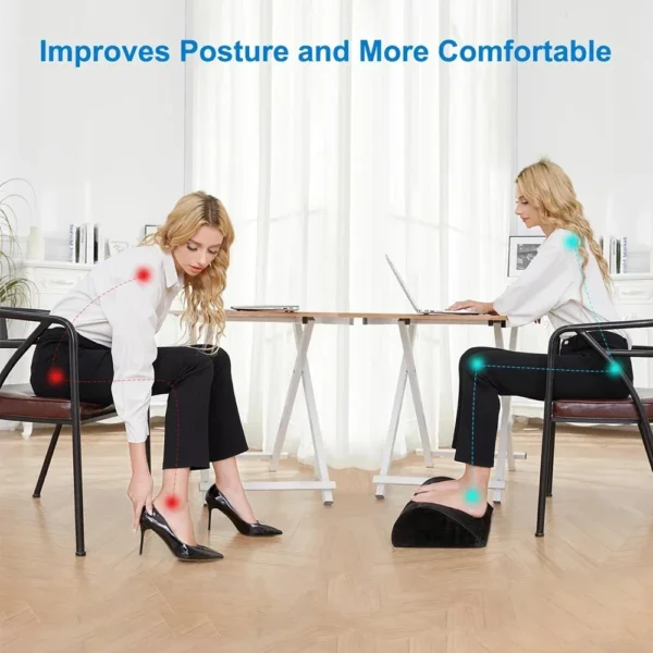 Comfort Foot Rest Under Desk All-Day Pain Relief & Leg Support Stool Under Desk Foot Rest Ergonomic for Home Office Work, Gaming - Image 2