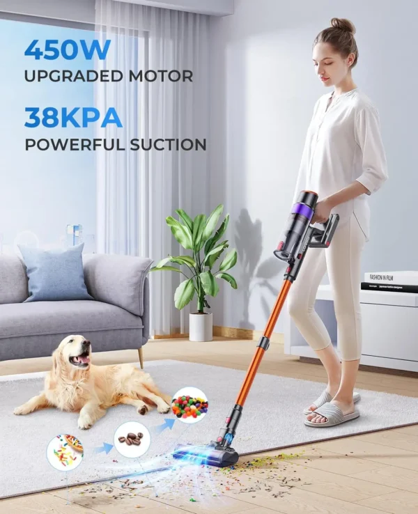 Laresar Elite 8 Cordless Vacuum Cleaner Handheld Home Appliance 450W Powerful smart home Touch Screen 55 Mins Detachable Battery - Image 2