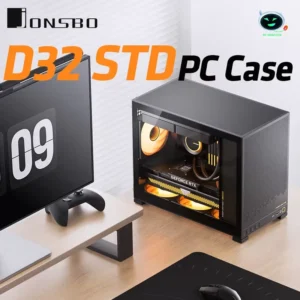 JONSBO D32 STD MATX Desktop Small PC Case Transparent Motherboard Adjustable ATX Power 240 Water-Cooling Black корпус пк ケース