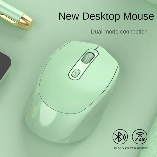 Wireless Silent Mouse Suitable For Business Office Esports Games Bluetooth 5.2 2.4G Dual Mode Mice Ergonomics Rechargeable Mouse - Image 2