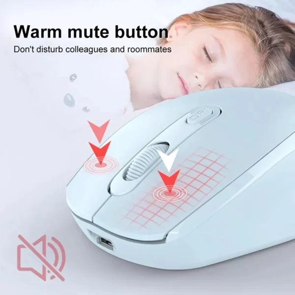Wireless Silent Mouse Suitable For Business Office Esports Games Bluetooth 5.2 2.4G Dual Mode Mice Ergonomics Rechargeable Mouse - Image 3