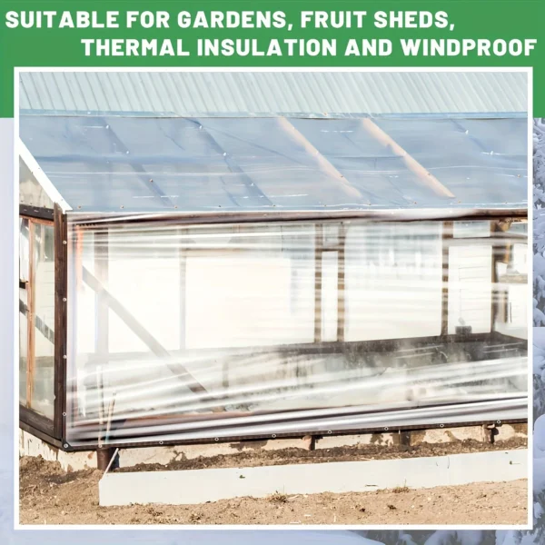 1 Batch of High-Density Transparent Waterproof Tarpaulin with Sealing Rings - a Universal Tarpaulin for Courtyard Gardens and Ca - Image 5