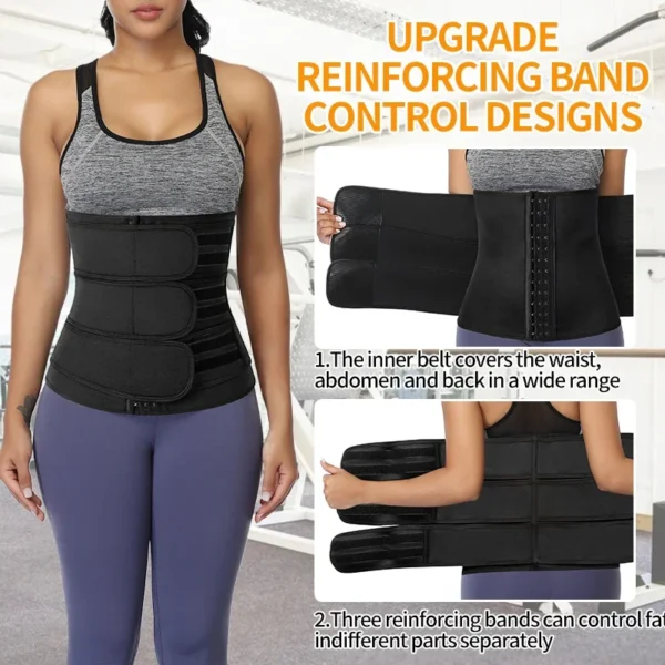 Neoprene Sweat Body Shaper Waist Trainer Belts Shapewear Girdle Tummy Control Slimming Fat Burning Postpartum Sheath Belt - Image 4
