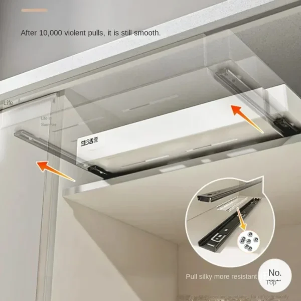 Pull-Out Kitchen Storage Tray Adjustable Cabinet Shelf Sliding Spice Rack Organizer Multi-Layer Bathroom Storage Shelf - Image 5
