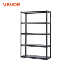 VEVOR 5-Tier Garage Shelving Unit Storage Shelves Height Adjustable Boltless Shelf Racking for Kitchen Warehouse Basement
