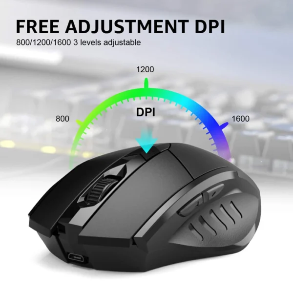 Bluetooth Rechargeable Wireless or 2.4G PM6 Wireless Mouse Office Mute Support PC Laptop Tablet Gamer Mouse For Computer - Image 3
